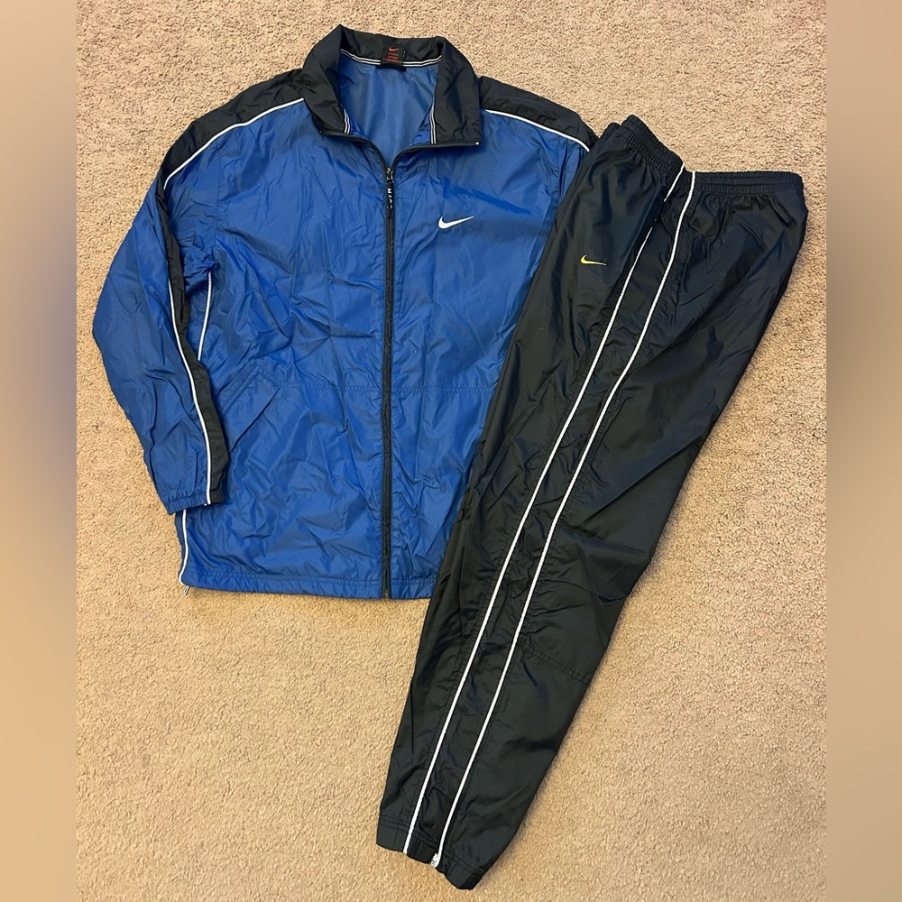 Read! VTG Nike Suit Nylon Full Zip Light Jacket & Pants Track  Windbreaker M